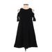 Boohoo Casual Dress - A-Line: Black Solid Dresses - Women's Size 4