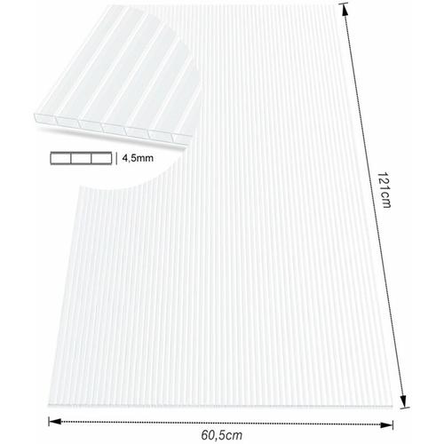 Doppelstegplatte Für Heimwerken & Konstruktion Weiß 16 mm 60,5 x 121 cm – Weiß