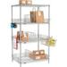 Nexel Chrome To Go Rack - 4 Wire Shelves Dividers & Ledges - 72 W x 18 D x 63 H