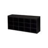 VASAGLE Shoe Bench with Cushion, 15-Cube Storage Bench, Holds up to 440 lb, Espresso - 15 Compartments