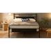 VECELO Industrial Bed Frame with Wood Headboard,Twin/Full/Queen Size Bed, Black/Brown/Slate-3 colors