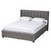 Coronado Mid-Century Modern & Transitional Fabric Storage Platform Bed with 3 Drawers