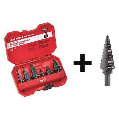 MILWAUKEE TOOL 48-89-9224, 48-89-9204 Step Drill Bit Set, 6PC + No. 4 Step