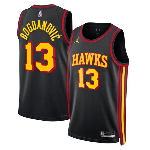 Atlanta Hawks Jordan Statement Edition Swingman Trikot – Schwarz – Bogdan Bogdanović – Unisex