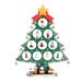 DIY Cartoon Wooden Christmas Tree Decoration Christmas Gift Ornament Table Desk Decoration (Green)