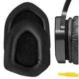 Geekria QuickFit Protein Leather Replacement Ear Pads for Logitech UE4500 Headphones Ear Cushions Headset Earpads Ear Cups Cover Repair Parts (Black)