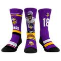 Youth Rock Em Socks Justin Jefferson Minnesota Vikings Three-Pack Crew Set