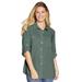 Plus Size Women's Utility Button Down Shirt by Woman Within in Pine (Size 30/32)