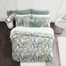 The Tailor's Bed Tropical Palms White/Standard Cotton Reversible Coverlet/Bedspread Polyester/Polyfill/Cotton in Green | Wayfair