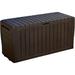 ColorLife 71 Gallon Water Resistant Lockable Deck Box w/ Wheels Resin, Polypropylene in White/Black | 22.4 H x 45.9 W x 15.6 D in | Wayfair