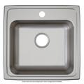 Elkay Lustertone Classic Stainless Steel 20" L x 19" W Drop-In Kitchen Sink Stainless Steel in Gray | 5.5 H x 19.5 W x 19 D in | Wayfair