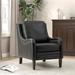 Arm Chair - Lark Manor™ Amberlie 27.56" W Genuine Leather Arm Chair Genuine Leather in Brown | 34.25 H x 27.56 W x 31.5 D in | Wayfair