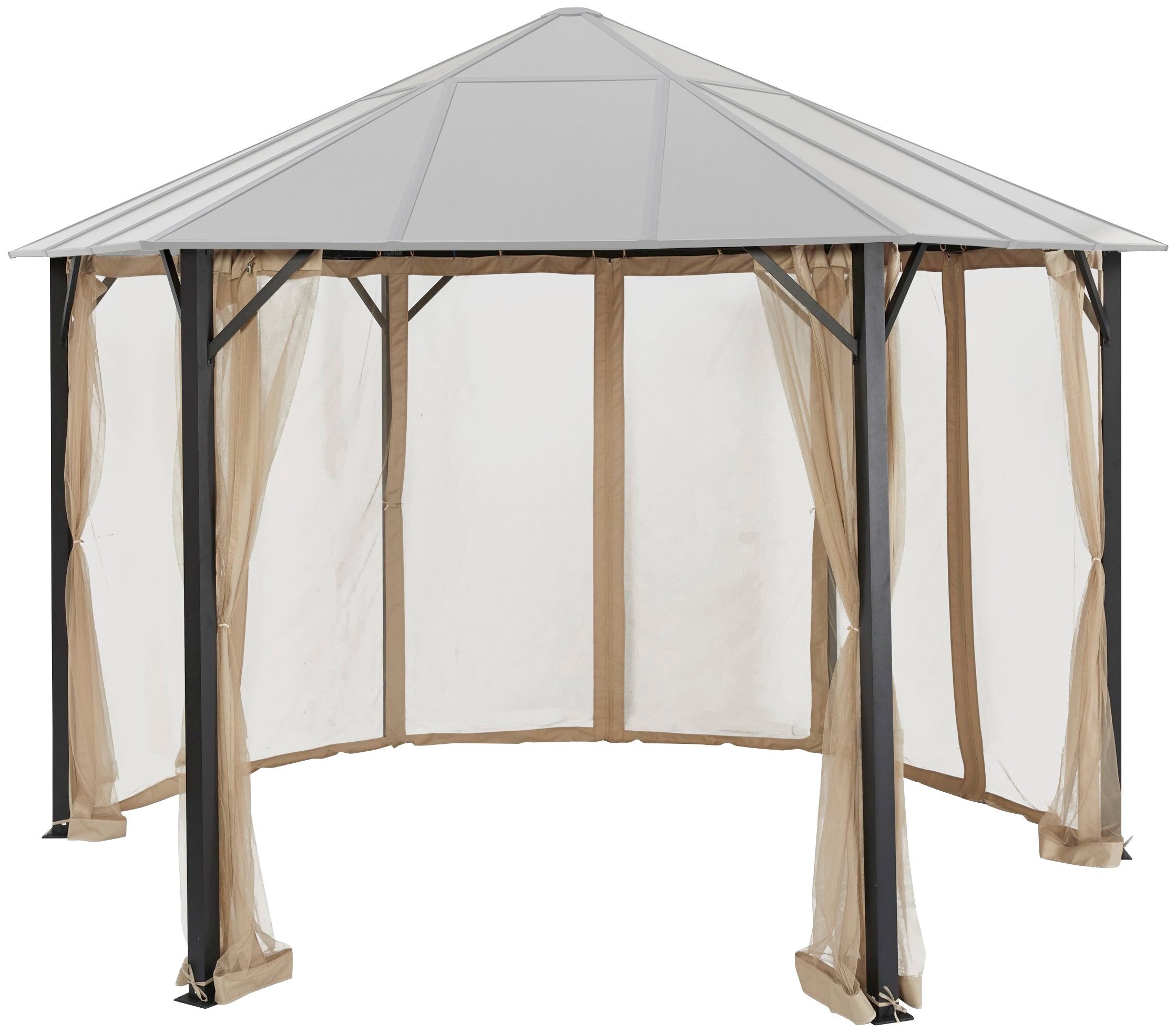 Pavillonseitenteil KONIFERA "Costa Brava", beige, Polyester, Pavillonseitenteile, beige Image