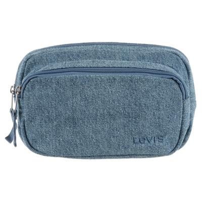 Bauchtasche LEVI'S Gr. B/H/T: 22 cm x 14,5 cm x 9 cm, blau (hellblau) Damen Taschen in Jeans-Optik Umhängetasche Schultertasche