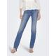 Straight-Jeans ONLY "ONLALICIA REG STRT DNM DOT568 NOOS" Gr. 29, Länge 32, blau (medium blue denim) Damen Jeans Gerade