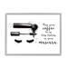 Stupell Industries Coffee & Lashes Mascara Phrase Giclee Art By Alison Petrie Canvas in Black/White | 16 H x 20 W x 1.5 D in | Wayfair