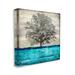 Stupell Industries Modern Turquoise Tree Collage Canvas Wall Art By Eric Turner Canvas in Blue/Gray | 30 H x 30 W x 1.5 D in | Wayfair