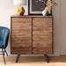 Wade Logan® Lowry Accent Cabinet Wood in Gray/Brown | 42 H x 39 W x 17 D in | Wayfair 418ECDA881AE48E99EF2B762FCAE7169