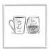 Stupell Industries Funny Coffee & Wine Phrase Giclee Art By Alison Petrie Wood in Black/Brown/Gray | 17 H x 17 W x 1.5 D in | Wayfair