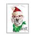 The Holiday Aisle® Unleash the Cheer Holiday Dog by Livi Finn - Textual Art on Canvas in Green/Red/White | 14 H x 11 W x 1.5 D in | Wayfair