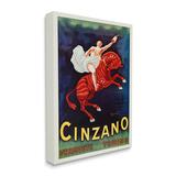 Stupell Industries Cinzano Vermouth Vintage Ad Canvas Wall Art By Marcus Jules Metal in Blue/Green/Red | 40 H x 30 W x 1.5 D in | Wayfair