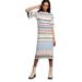 Anthropologie Dresses | Anthro Roberta Ribbed Stripes Midi Sweater Dress | Color: Blue/Orange | Size: S