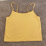 American Eagle Outfitters Tops | American Eagle Crop Camisole | Color: Yellow | Size: M