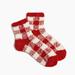 J. Crew Accessories | J. Crew Checkered Boot Socks | Color: Red/White | Size: Os