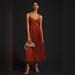 Anthropologie Dresses | Anthropologie Sweetheart Bodice Midi Dress | Color: Brown/Red | Size: Various