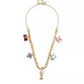 Coach Jewelry | Coach Mixed Charm Necklace Enameled Goldtone | Color: Gold | Size: Os