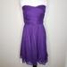 J. Crew Dresses | J. Crew Silk Chiffon Strapless Purple Dress | Color: Purple | Size: 14
