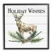 The Holiday Aisle® Holiday Wishes Seasonal Deer by Carol Robinson - Textual Art on Canvas in Black/Brown/White | 12 H x 12 W x 1.5 D in | Wayfair