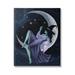 Stupell Industries Witch Relaxing Crescent Moon Canvas Wall Art By Grace Popp Metal in Black/Blue/Indigo | 40 H x 30 W x 1.5 D in | Wayfair