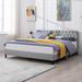 Latitude Run® Tufted Platform Bed Wood & /Upholstered/Linen in Gray | 39.7 H x 60.6 W x 81.8 D in | Wayfair 48EC52A0D1454537A2B3A51DF945F229