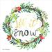 The Holiday Aisle® Let It Snow Wreath by Seven Trees Design - Wrapped Canvas Print Canvas | 20 H x 20 W x 1.25 D in | Wayfair