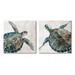 Stupell Industries Aquatic Sea Turtles Swimming 2 Pc Canvas Wall Art Set By Carol Robinson Canvas in Black/Brown/Green | Wayfair