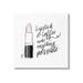 Stupell Industries Lipstick & Coffee Everything Possible Canvas Wall Art By Alison Petrie Canvas in Black/Pink/White | Wayfair ar-426_cn_17x17