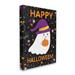 Stupell Industries Happy Halloween Happy Ghost Canvas Wall Art By Emily Cromwell Canvas in Indigo/Orange/White | 20 H x 16 W x 1.5 D in | Wayfair