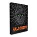 Stupell Industries Spooky Halloween Spider Web Skull Canvas Wall Art By Linda Birtel Canvas in Black/Green/Orange | 20 H x 16 W x 1.5 D in | Wayfair