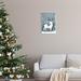 The Holiday Aisle® Season's Greetings Holiday Reindeer by Louise Allen Designs - Unframed Graphic Art on MDF in Blue | Wayfair