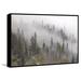 Loon Peak® Misty Mountain - Painting on Canvas in White | 24 H x 36 W x 1.5 D in | Wayfair EE950F70B0444794AC18198E03B2B2FE