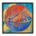 Stupell Industries Urban Splatter Sports Basketball Framed Giclee Art By Savannah Miller Wood in Blue/Brown/Red | 12 H x 12 W x 1.5 D in | Wayfair