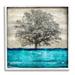 Stupell Industries Modern Turquoise Tree Collage Giclee Art By Eric Turner Canvas in Blue/Gray | 12 H x 12 W x 1.5 D in | Wayfair ar-137_wfr_12x12