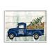 The Holiday Aisle® Merry Christmas Blue Holiday by Kim Allen - Graphic Art on Wood in Brown | 24 H x 30 W x 1.5 D in | Wayfair