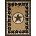 Black 84 x 60 x 0.5 in Area Rug - Foundry Select HR Texas Star Rug Traditional Accent Rug In Berber w/ Chocolate & Black Western Design Navajo Bohemian Rug Exact | Wayfair