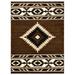 Brown/White 86 x 62.2 x 0.5 in Area Rug - Foundry Select HR Brown Beige Multi Southwestern Rugs For Cabin Tribal Medallion Carpet For Livingroom | Wayfair