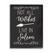 The Holiday Aisle® Not All Witches Live in Salem Broom by Louise Allen Designs - Graphic Art on Canvas in Black/White | Wayfair