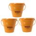 Gracie Oaks 3-Piece Galvanized Steel Pot Planter Set Metal in Orange | 11.5 H x 11.5 W x 11.5 D in | Wayfair 76DC92F4C8FE49D4832F561A31E0C200