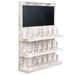 Gracie Oaks 3 Tier Wall Mounted Jewelry Organizer Wood in White/Brown | 15.8 H x 12.4 W x 3.5 D in | Wayfair 312B7686636F438FB66E724AFC0E05B7