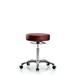 Inbox Zero Vinyl Stool Without Back Chrome - Desk Height w/ Casters In Storm Supernova Vinyl Fabric in Red/Brown | 28.75 H x 25 W x 17 D in | Wayfair